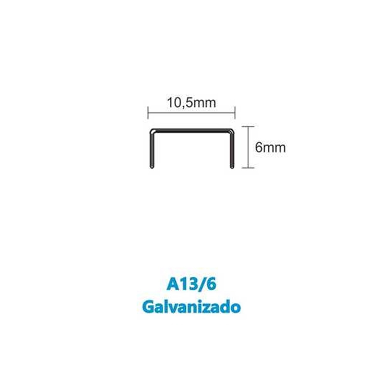 Grampos para Grampeador Galvanizado 13/6 5000 unidades | Bacchi
