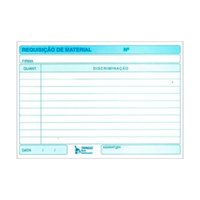 Bloco de Requisição de Materiais 1 via 105 mm x 160 mm 50 Folhas | Tamoio