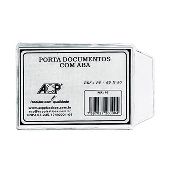 Porta Documento com Aba 65 mm x 90 mm 100 unidades | ACP  P-6