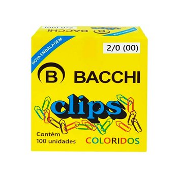 Clips Nº 2/0 Colorido 100 unidades | Bacchi