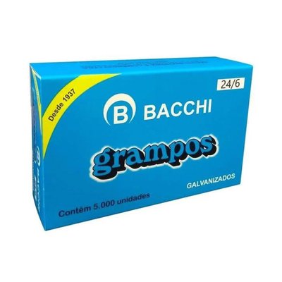 Grampo Galvanizado Nº 24/6 5000 unidades | Bacchi