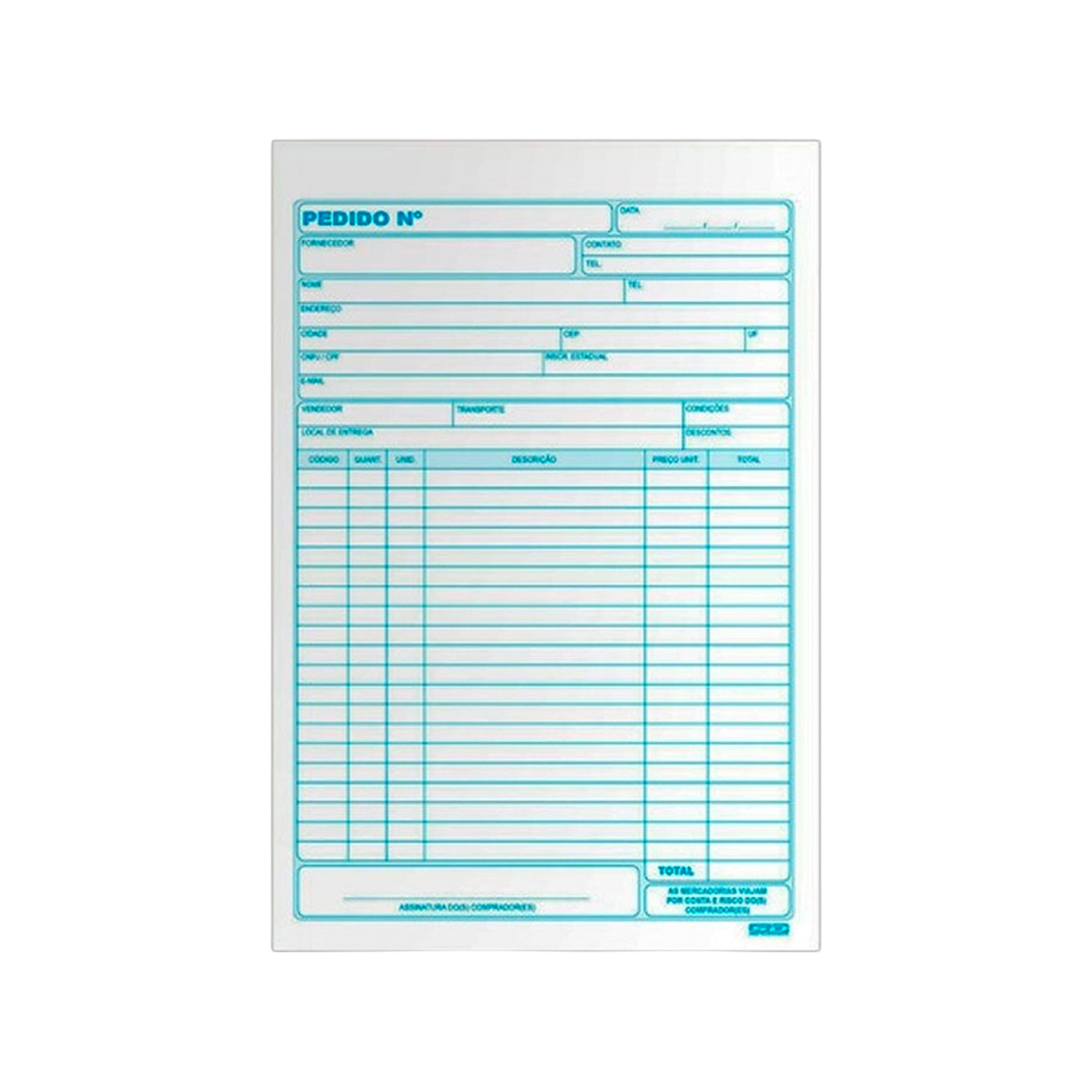 Bloco de Pedido 3 Vias 1/4 25 Folhas | 6651-4 São Domingos