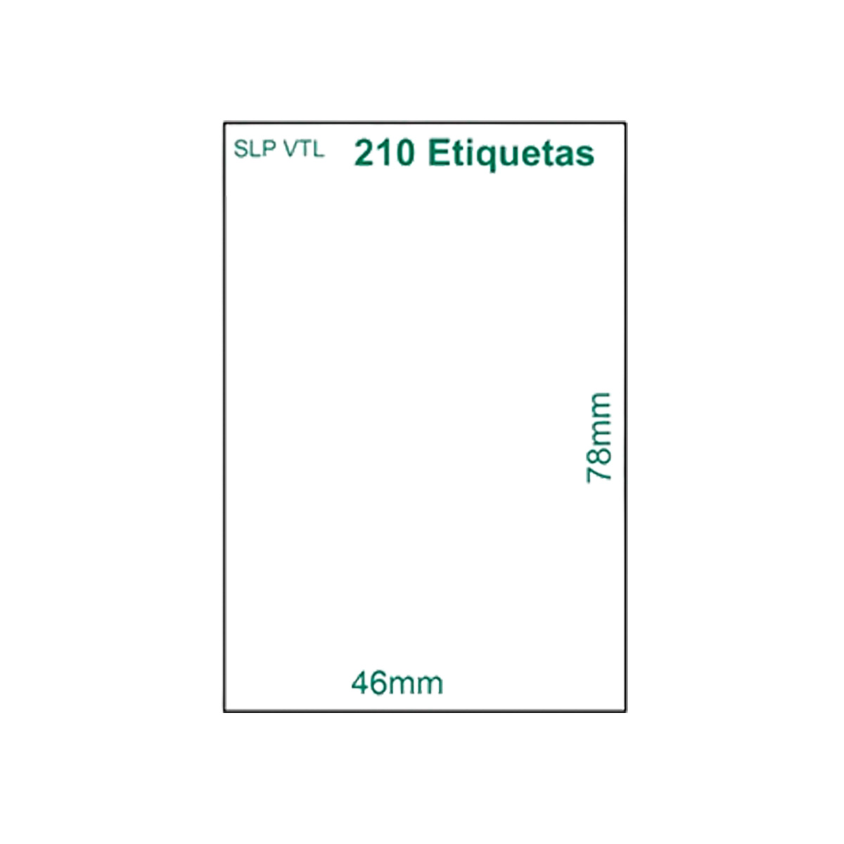Etiqueta Térmica Pimaco SLP VTL 46mmx78mm RL 210UN