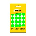 Etiqueta Adesiva Verde Fluorescente 19 mm 5 folhas | Pimaco TP-19