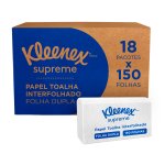 Papel Toalha Interfolhado Folha Dupla 2700 folhas 40g | Kleenex Supreme