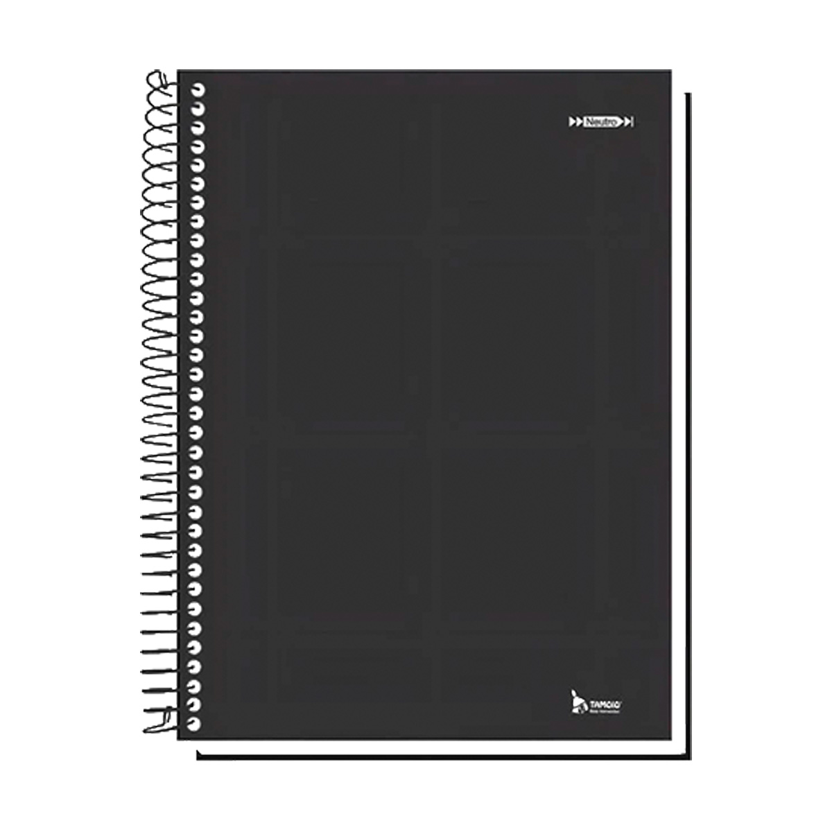 Caderno Universitário Capa Dura 10 Matérias Preto 200 folhas | Tamoio