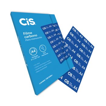 Papel Carbono Filme A4 Azul Manual 100 folhas | CIS