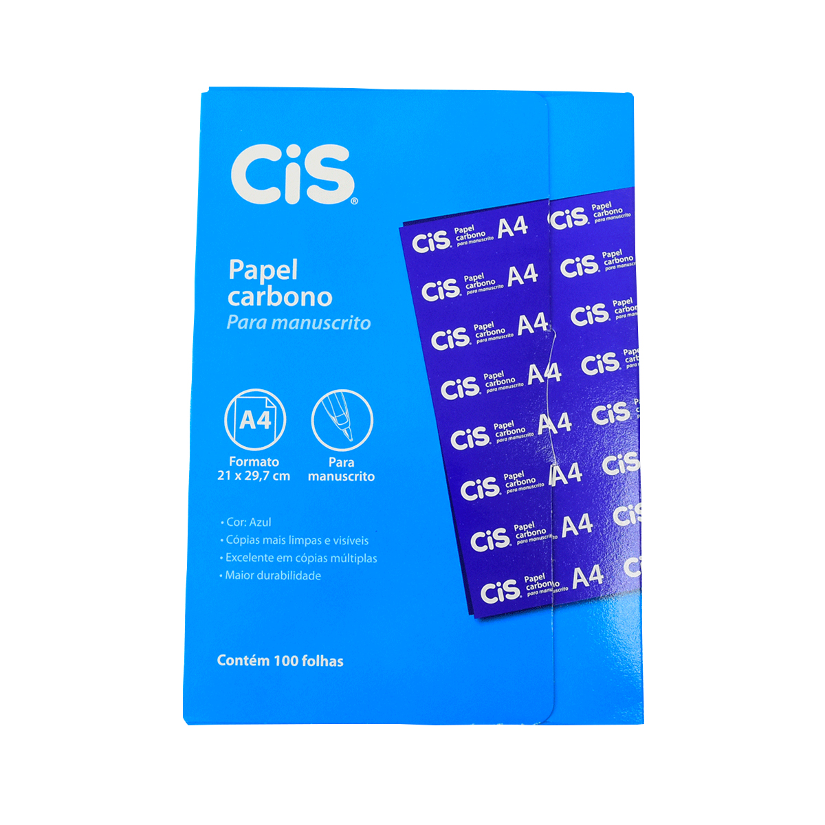 Papel Carbono Filme A4 Azul Manual 100 folhas | CIS