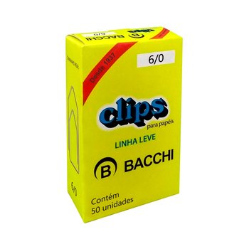 Clips Galvanizado Bacchi Nº6/0 Leve CX 50UN