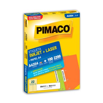 Etiqueta 25,4 mm x 99 mm 2200 unidades | Pimaco A4354