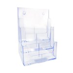 Organizador de Escritório Triplo Vertical Cristal | Maxcril