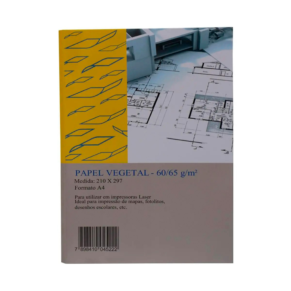 Papel Vegetal A4 65 g Bloco 50 folhas