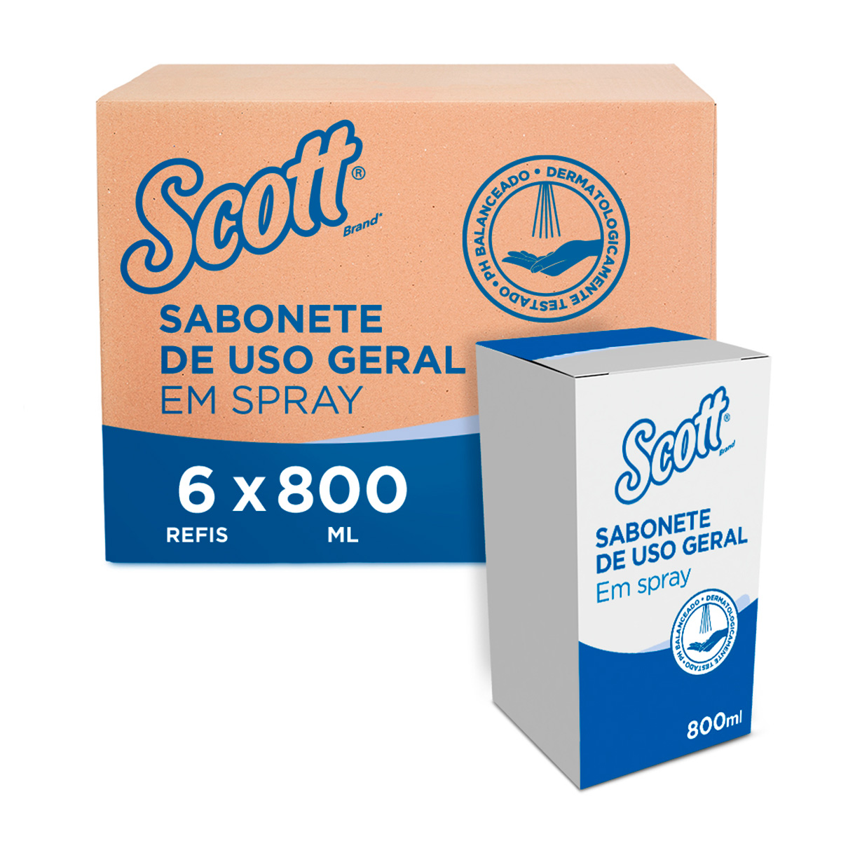 Sabonete Spray 800ml 6 unidades | Scott