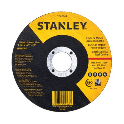 Disco Corte Stanley Inox 4 1/2 x 1,0mm x 7/8