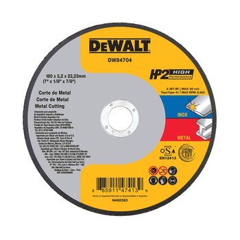 Disco Corte Dewalt Inox HP2 7 x 3,2mm x 7/8
