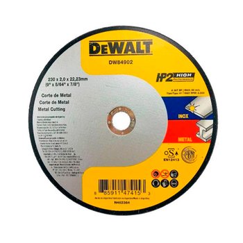 Disco Corte Dewalt Inox HP2 9 x 2,0mm x 7/8