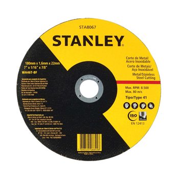 Disco Corte Stanley Inox 7 x 1,6mm x 7/8