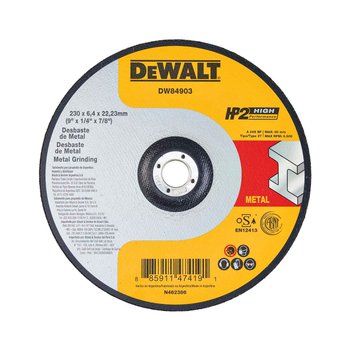 Disco Desbaste Dewalt Metal HP2 9 x 6,4mm x 7/8