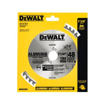 Lâmina Serra Circular Dewalt Alumínio 7 1/4 48D DWA03200