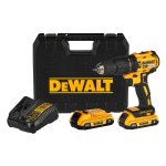 Parafusadeira/Furadeira de Impacto 1/2 Pol. Com 2 Baterias 20V Carregador Bivolt | Dewalt