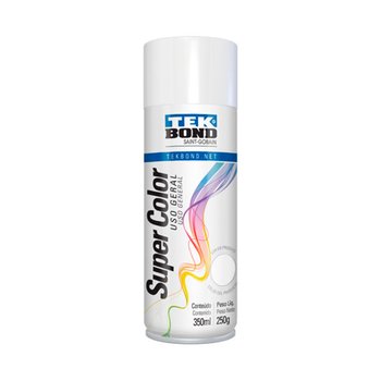 Tinta Spray Super Color Tekbond Branco Brilhante 350ml 250g