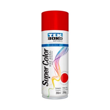 Tinta Spray Super Color Tekbond Vermelho 350ml 250g