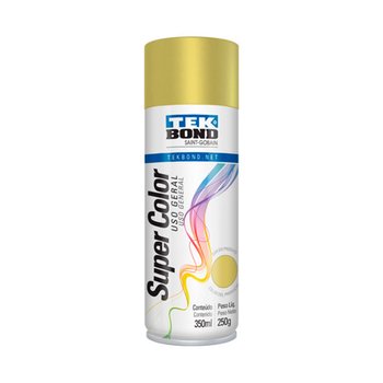 Tinta Spray Super Color Tekbond Dourado 350ml 250g