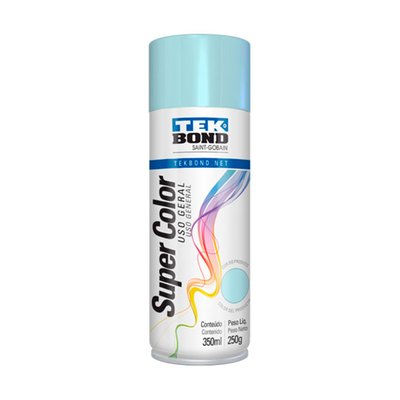 Tinta Spray Super Color Tekbond Azul Claro 350ml 250g