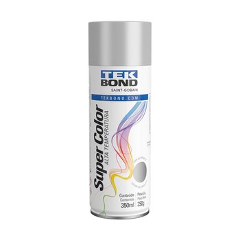 Tinta Spray Super Color Tekbond Alumínio Alta Temp 350ml