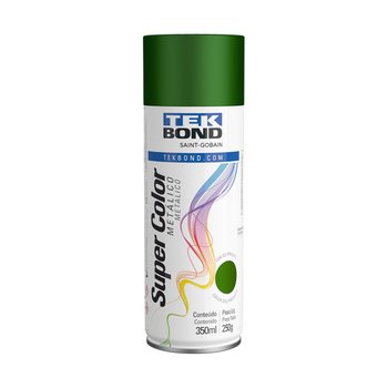 Tinta Spray Super Color Tekbond Verde Metálico 350ml 250g