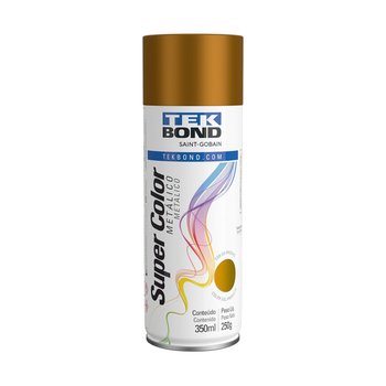 Tinta Spray Super Color Tekbond Cobre Metálico 350ml 250g