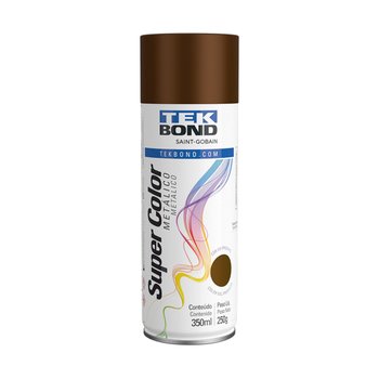 Tinta Spray Super Color Tekbond Bronze Metálico 350ml 250g