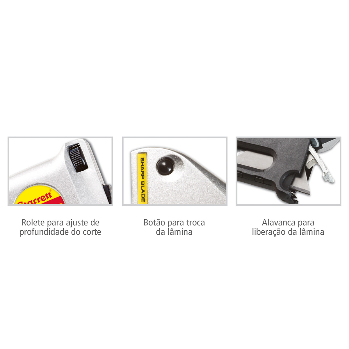 Estilete de Segurança Starrett S011 Retrátil 19mm