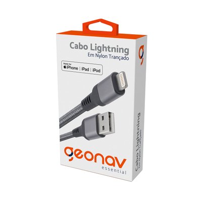 Cabo trançado USB para Lightning 1 metro Geonav