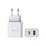 Carregador de parede USB +USB-C 20W Geonav CH20PDQC