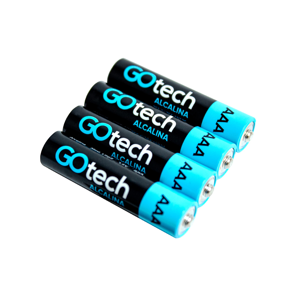 Pilha Alcalina AAA LR03 Palito 4UN Go Tech