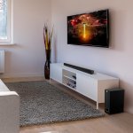 Caixa de Som JBL Cinema SB130 Soundbar 2.1 Subwoofer com Fio