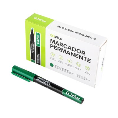 Marcador Permanente 4 mm Verde | Go Office