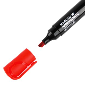 Marcador Permanente Recarregável Vermelho 5.0 mm | Go Office