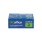 Clips Niquelado N°2 100 unidades | Go Office