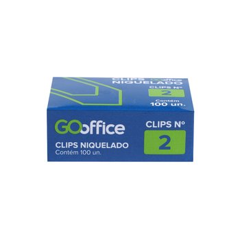 Clips Niquelado N°2 100 unidades | Go Office