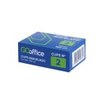 Clips Niquelado N°2 100 unidades | Go Office