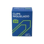 Clips Niquelado N°2/0 720 unidades | Go Office