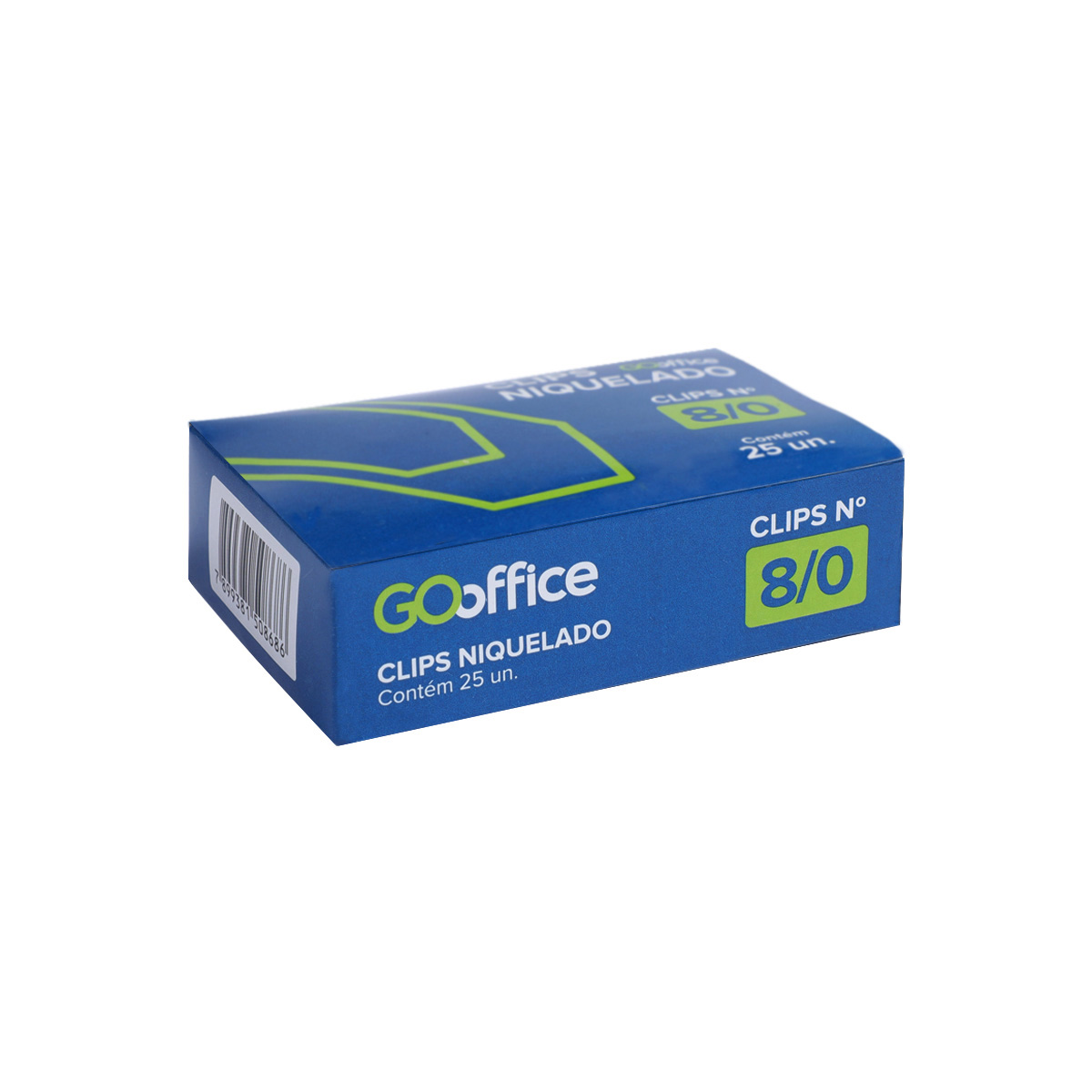 Clips Niquelado N° 8/0 25 Unidades | Go Office