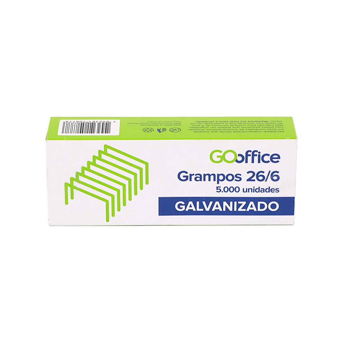 Grampos para Grampeador Galvanizado 26/6 5000 unidades | Go Office