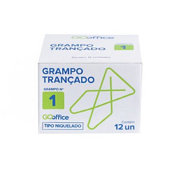 Grampos Trançado Niquelado Número 1 12 unidades | Go Office