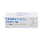 Prendedor de Papel Binder Preto 15 mm 60 unidades | Go Office