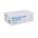 Prendedor de Papel Binder Preto 51 mm 12 unidades | Go Office