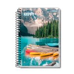 Caderno Pequeno Capa Dura Espiral Paisagem 140 mm x 202 mm 96fls | Credeal