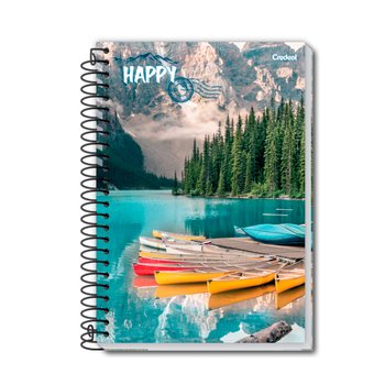 Caderno Pequeno Capa Dura Espiral Paisagem 140 mm x 202 mm 96fls | Credeal